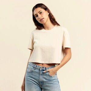 Nuuds crop tee in bone size L